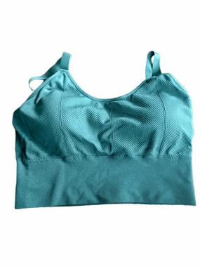 Primark Workout Women’s Seamless Ribbed Teal Bralette Crop Tank